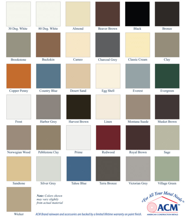 Acm Color Chart