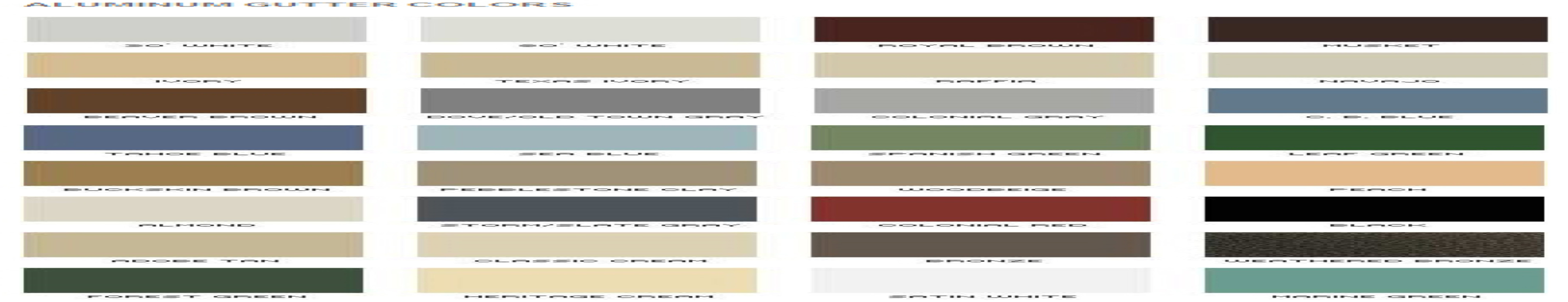 seamless gutters colors
